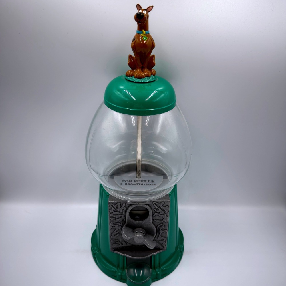 Scooby-Doo Gumball Machine Warner Bros 2001 Cartoon Network Green Glass Globe